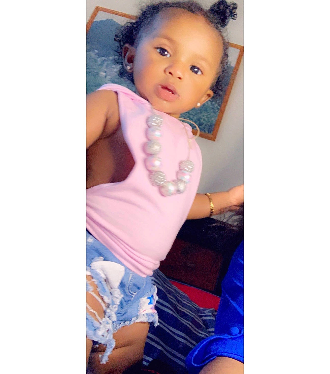 Fallon is registered to the contest to win money with this photo: arm, baby, beauty, black_hair, cheek, child, child_model, person, skin, toddler