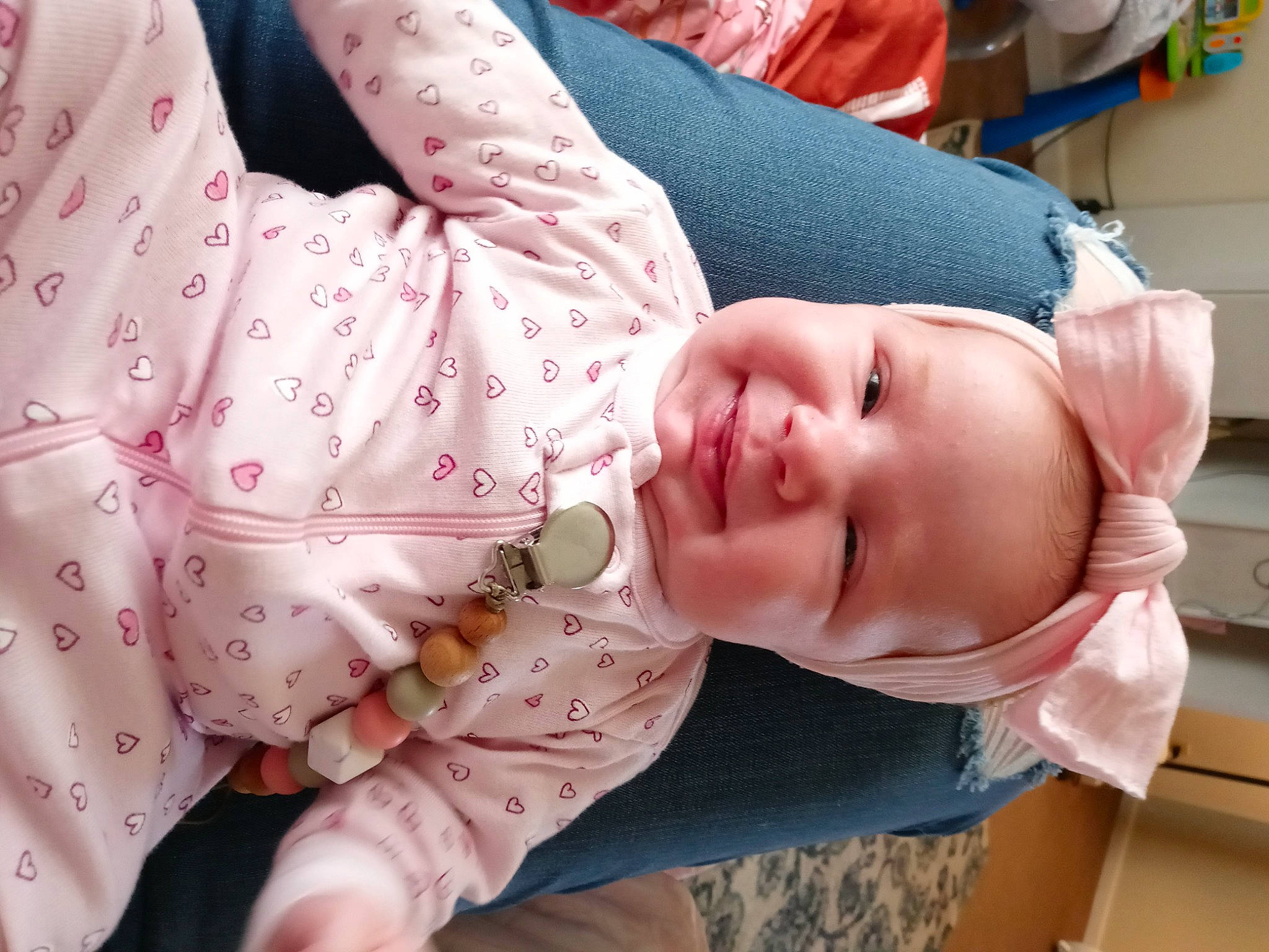 Berkley is registered to the contest to win money with this photo: baby, baby_products, baby_toddler_clothing, cheek, child, collar, comfort, dress_shirt, finger, hat, joy, lip, mammal, mouth, nose, pattern, person, pink, skin, sleeve