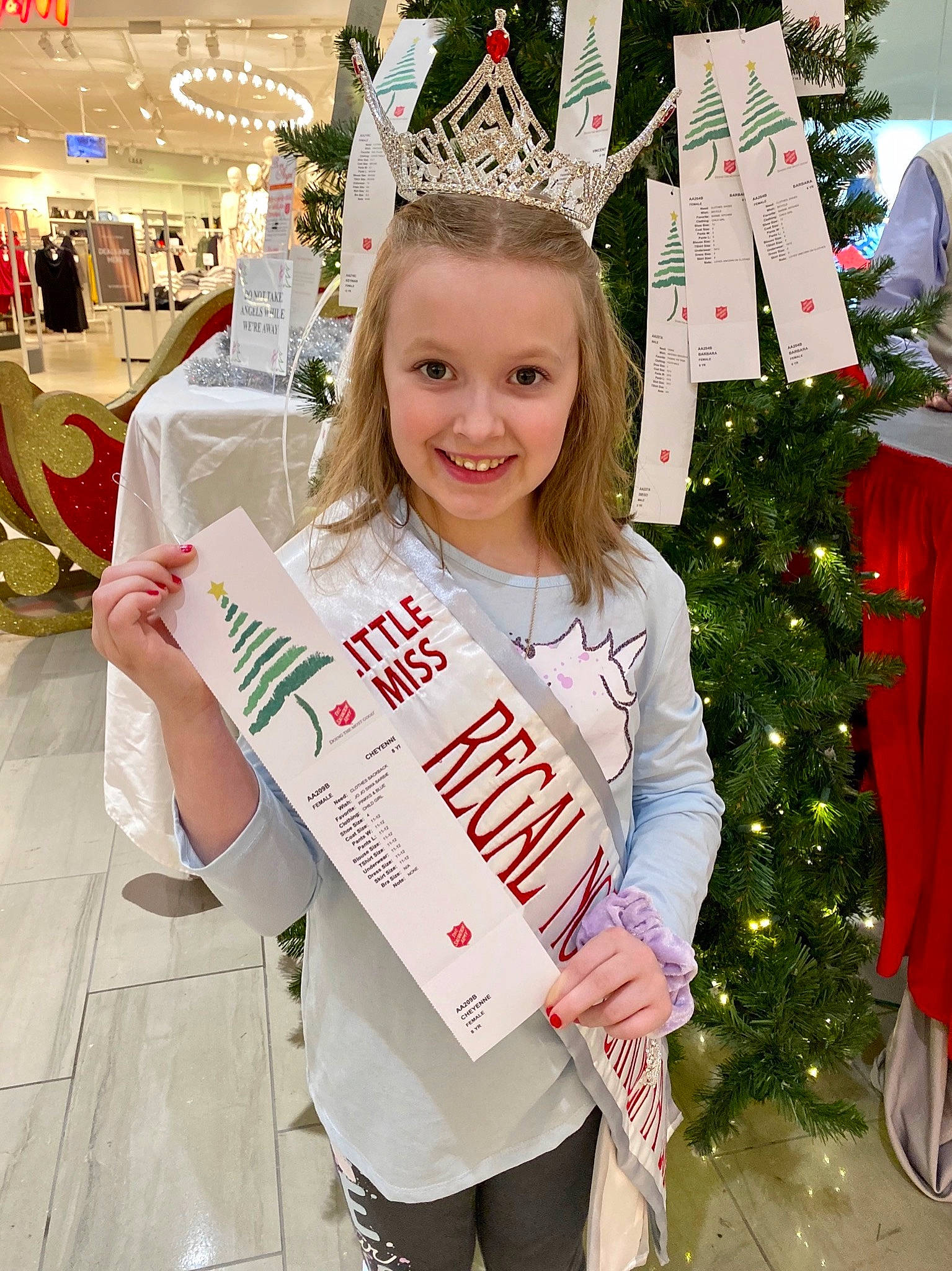 Caylee joined the competition — help win amazing prizes! child, christmas, christmas_decoration, christmas_eve, event, holiday, interior_design, joy, person, tree