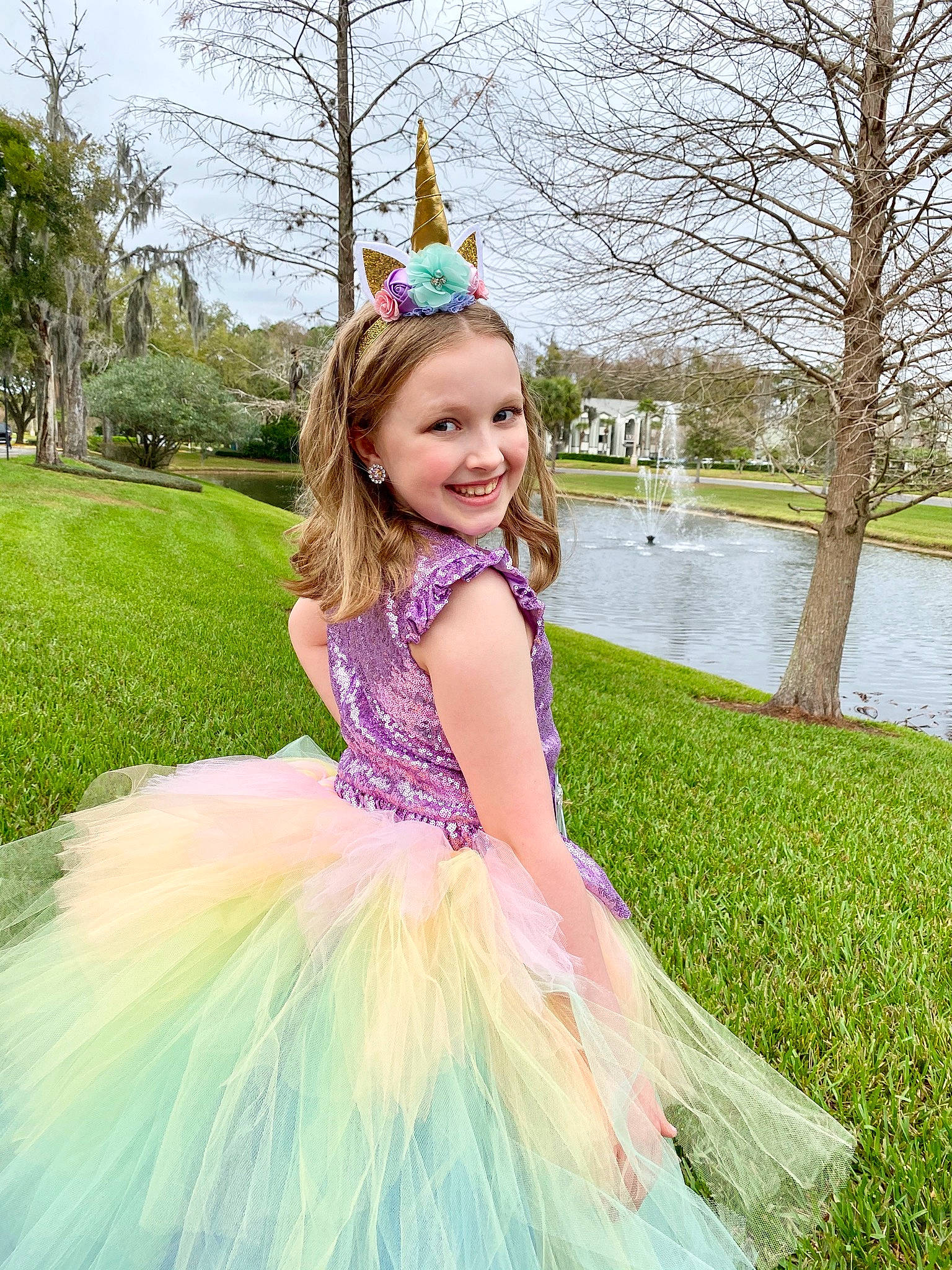 Caylee joined the competition — help win amazing prizes! a_line, ballet_tutu, bridal_party_dress, child, child_model, clothing, cocktail_dress, costume, dress, event, formal_wear, gown, grass, green, joy, lavender, person, photography, pink, prom