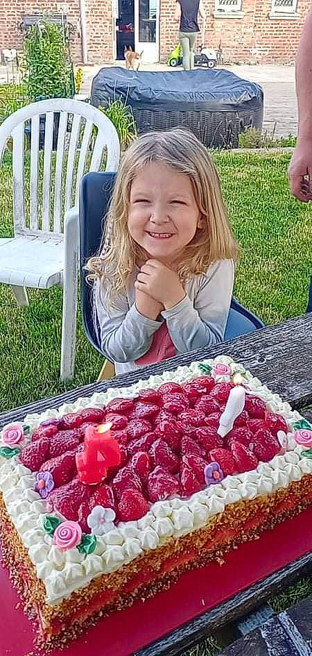 Anaelle participe au concours pour gagner de l'argent avec cette photo : baked_goods, berry, cake_decorating, cream, cuisine, dish, food, fruit, head, ingredient, joy, natural_foods, person, plant, raspberry, recipe, smile, strawberries, strawberry, sweetness