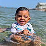 beach, boy, child, face, fun, happy, holiday, nature, outdoor, play, portrait, sea, smiling, splashing, summer, sunny, swim_shirt, toddler, vacation, water