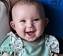Lennox is registered to the contest to win money with this photo: baby, baby_toddler_clothing, cheek, child, chin, ear, fun, happy, iris, jaw, mouth, neck, nose, pattern, person, photograph, skin, sleeve, smile, snapshot