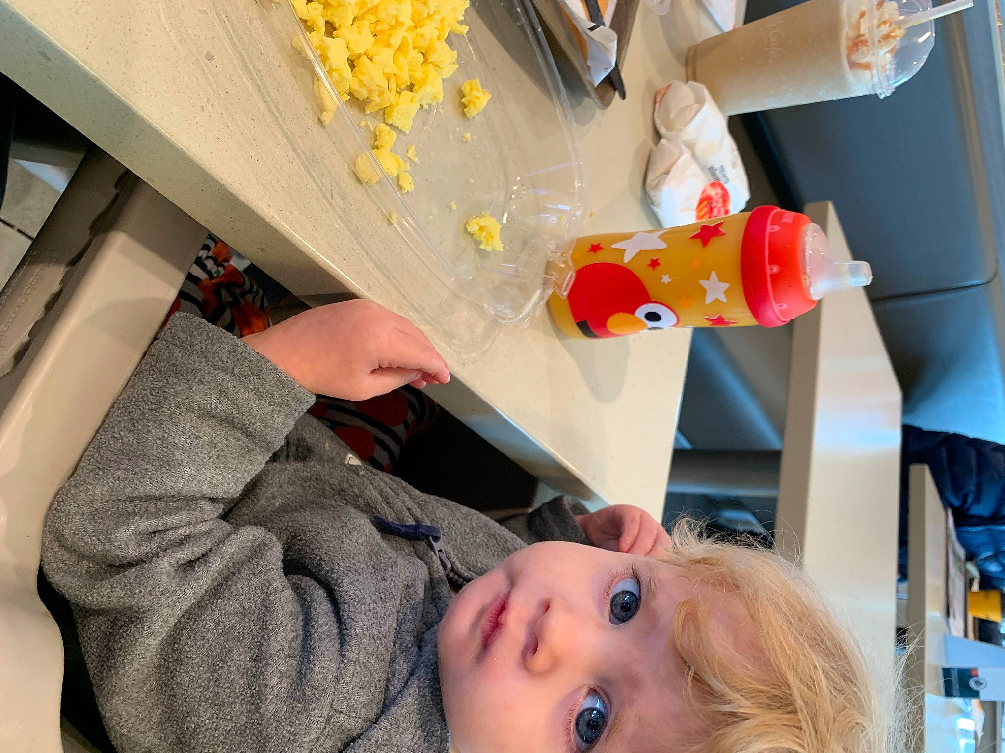 Abriella joined the competition — help win amazing prizes! arm, baby, ceiling, child, design, finger, flooring, fun, gesture, leisure, nail, orange, person, plastic, play, room, textile, toddler, visual_arts, wood