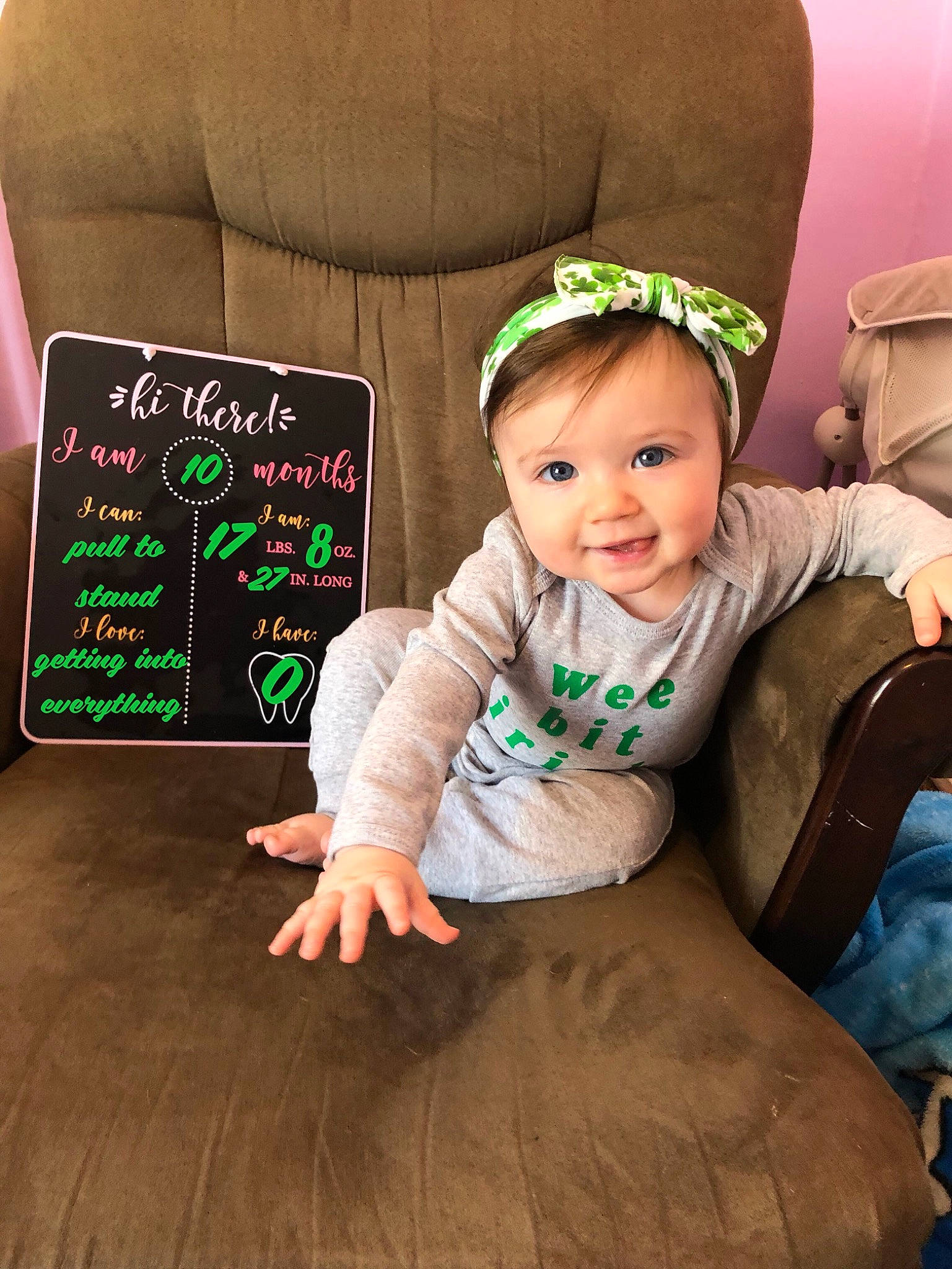 Annabel joined the competition — help win amazing prizes! baby, baby_toddler_clothing, child, finger, joy, person, sitting, toddler