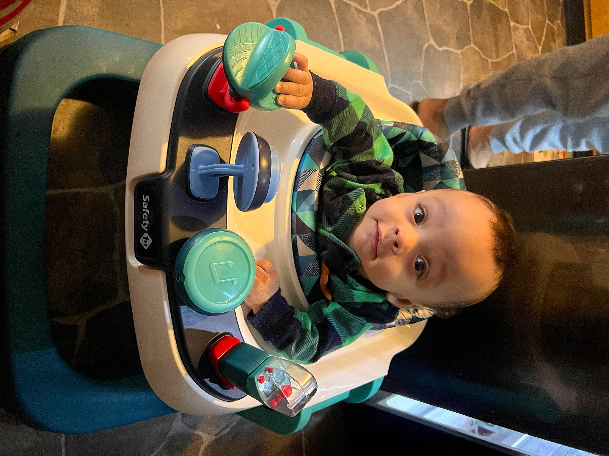 Landyn is registered to the contest to win money with this photo: auto_part, automotive_design, automotive_exterior, automotive_lighting, automotive_tire, automotive_wheel_system, baby, baby_products, child, fun, helmet, machine, motor_vehicle, motorcycle_helmet, person, personal_protective_equipment, space, sports_gear, steering_wheel, toddler