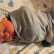 Heath is registered to the contest to win money with this photo: newborn, baby, sleeping, swaddled, blanket, hat, bed, sheet, whale, starfish, turtle, infant, cute, peaceful, soft, clothing, face, child, indoor, rest