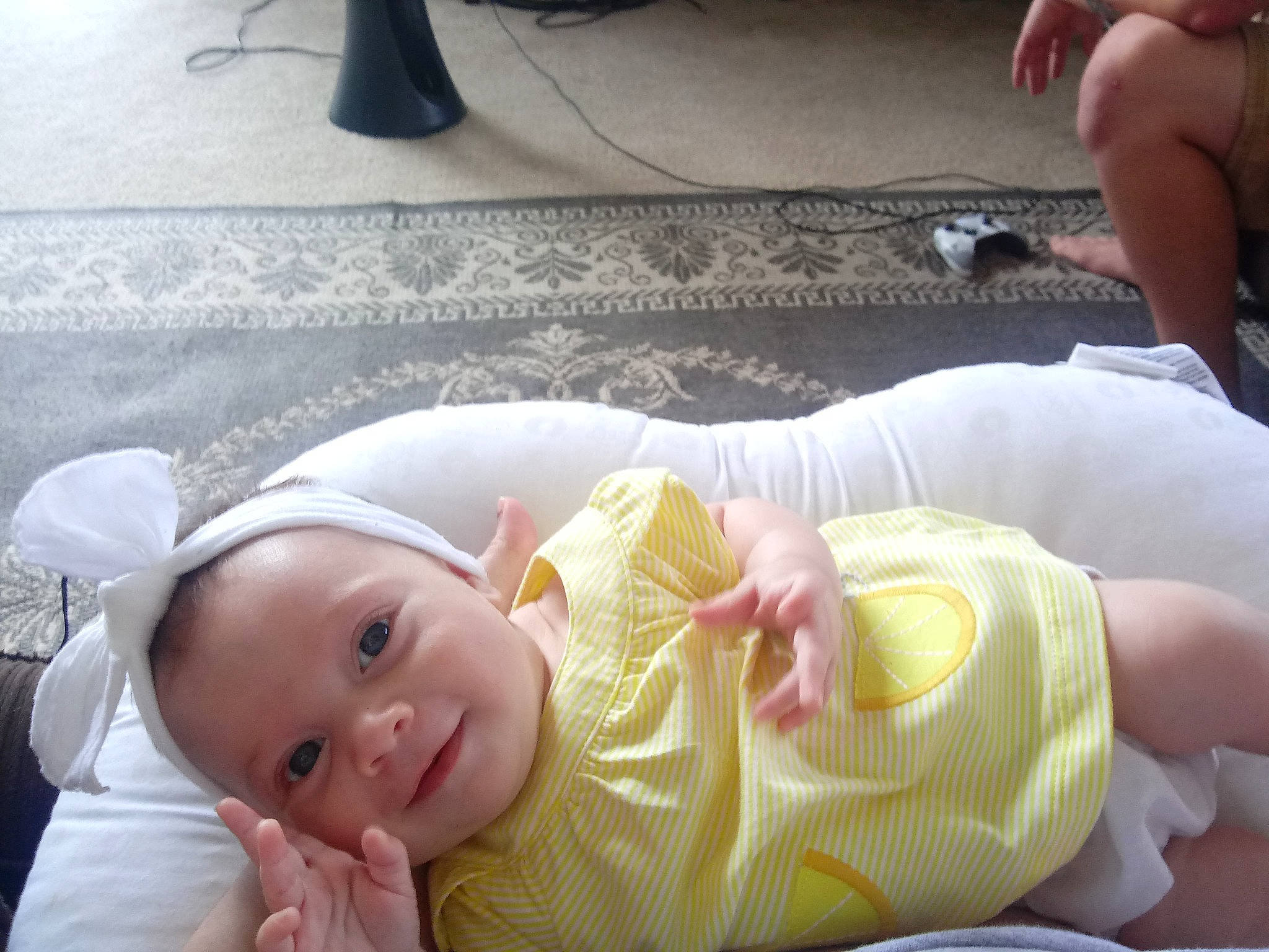 Mylah joined the competition — help win amazing prizes! baby, chest, child, hand, joy, leg, person, product, toddler, vacation