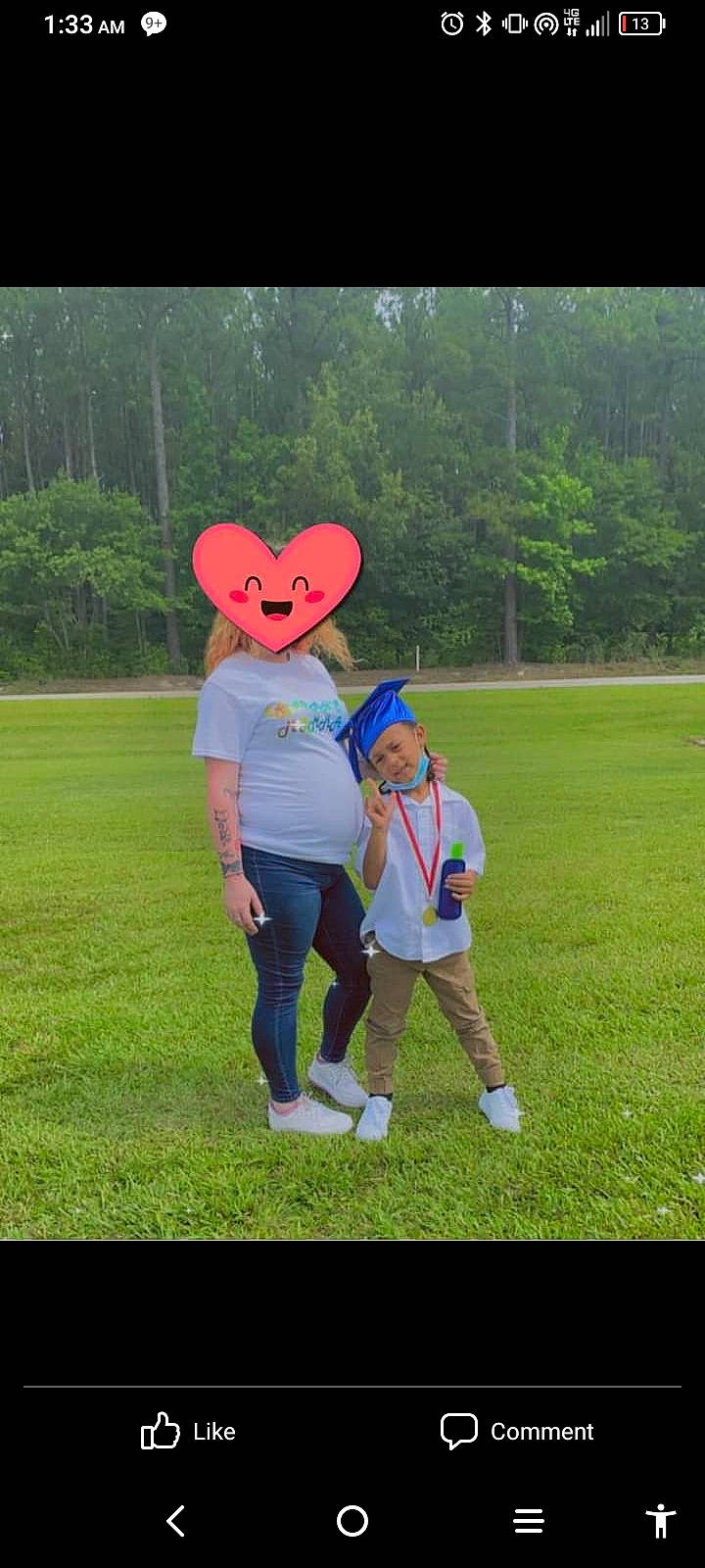 Isaiah is registered to the contest to win money with this photo: electric_blue, event, fun, gesture, grass, grassland, happy, headwear, leisure, love, magenta, party_supply, people_in_nature, person, plant, recreation, shorts, t_shirt, tree, vacation