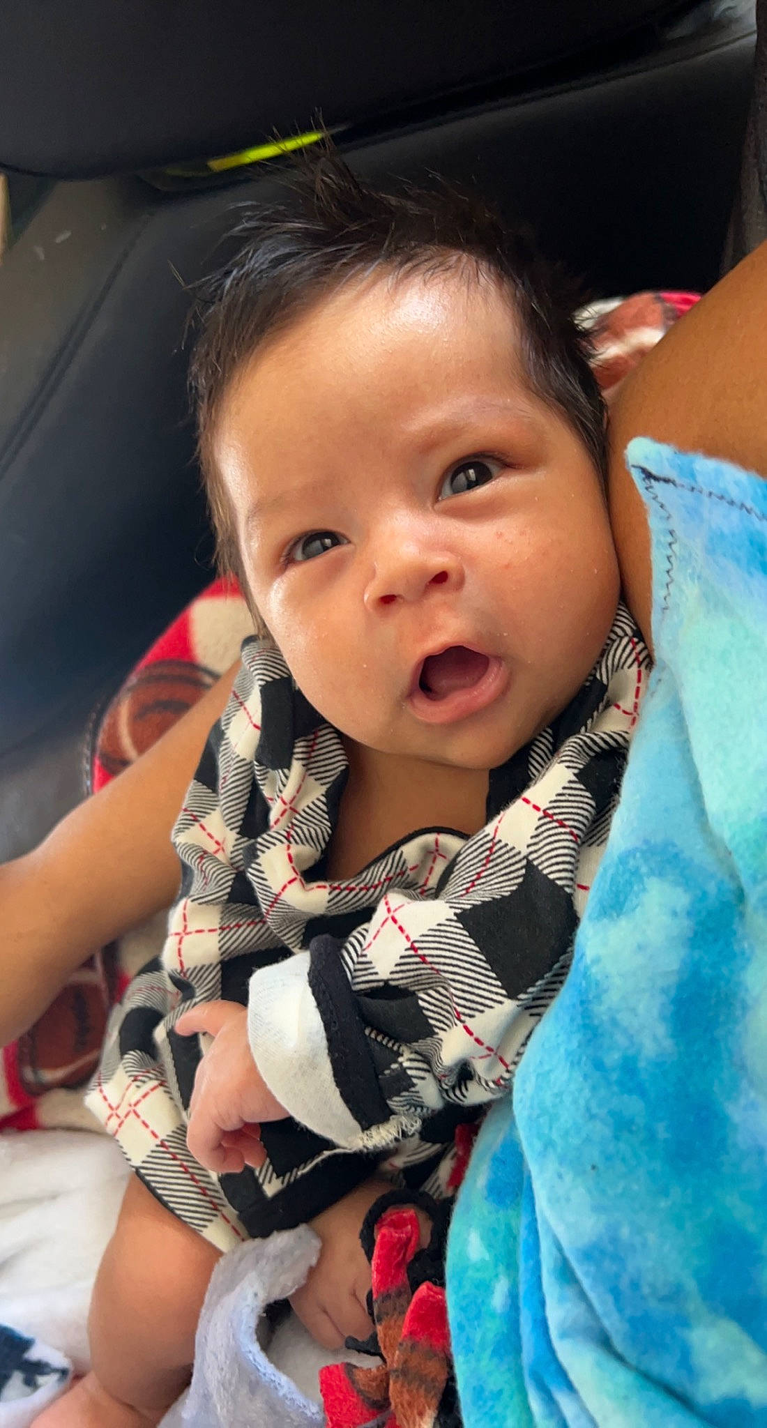 Monte joined the competition — help win amazing prizes! baby, baby_toddler_clothing, cheek, child, comfort, eyelash, finger, hand, happy, iris, lip, mouth, nail, nose, person, plaid, product, skin, smile, thumb