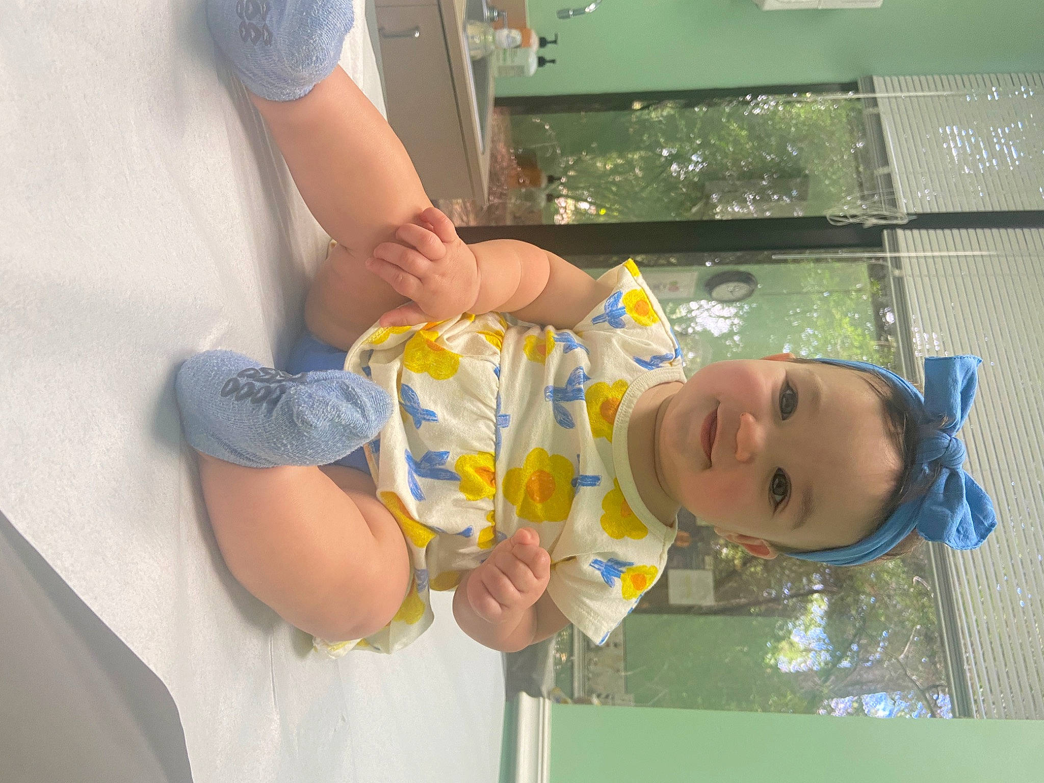 Sadie joined the competition — help win amazing prizes! arm, baby, baby_products, baby_safety, baby_toddler_clothing, child, elbow, fun, happy, leisure, mouth, nail, person, play, room, service, shorts, smile, thigh, thumb