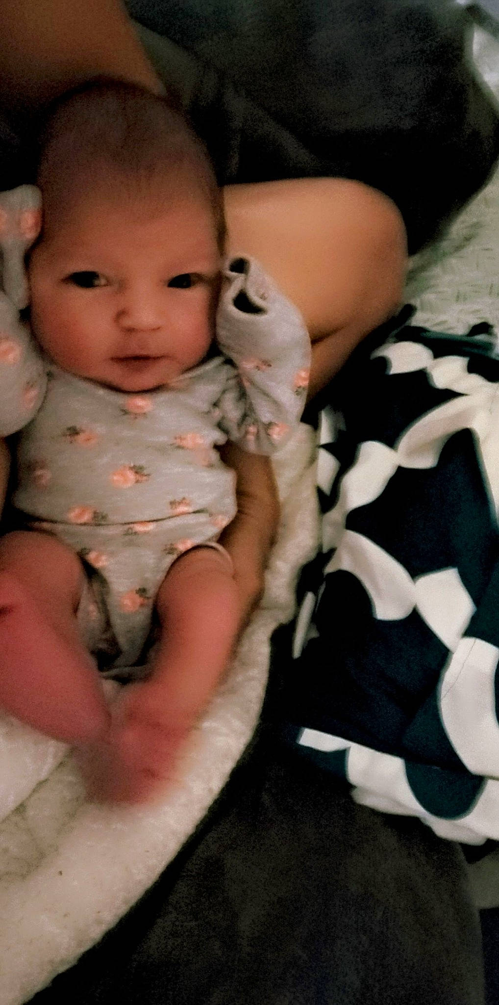 Maleah is registered to the contest to win money with this photo: arm, baby, baby_toddler_clothing, cheek, child, comfort, eye, flash_photography, head, iris, leg, lip, nail, neck, nose, person, skin, stomach, thumb, toddler