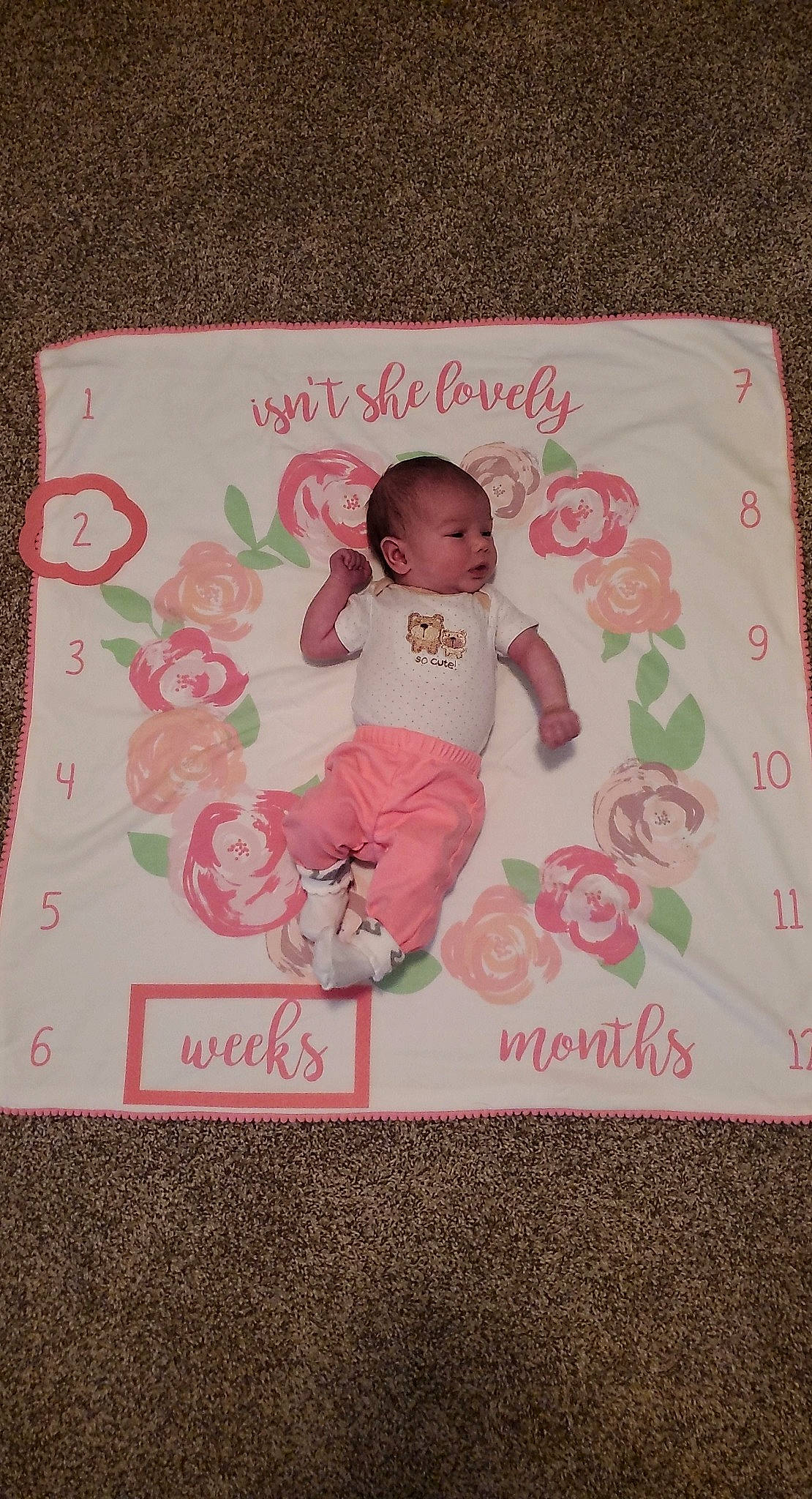 Charli joined the competition — help win amazing prizes! baby, baby_toddler_clothing, beauty, child, creative_arts, font, happy, illustration, linens, magenta, material_property, paper, paper_product, pattern, person, petal, pink, rectangle, room, textile