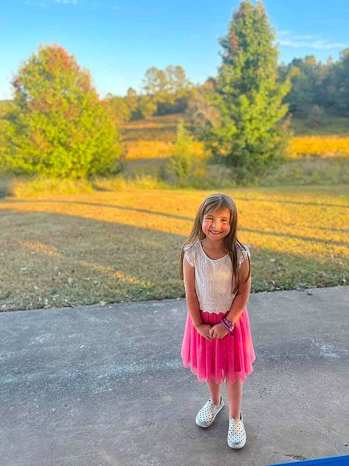 Addilyn is registered to the contest to win money with this photo: asphalt, grass, grassland, happy, joy, landscape, leisure, magenta, natural_landscape, nature, people_in_nature, person, plant, recreation, road, sky, summer, sunlight, tints_and_shades, travel