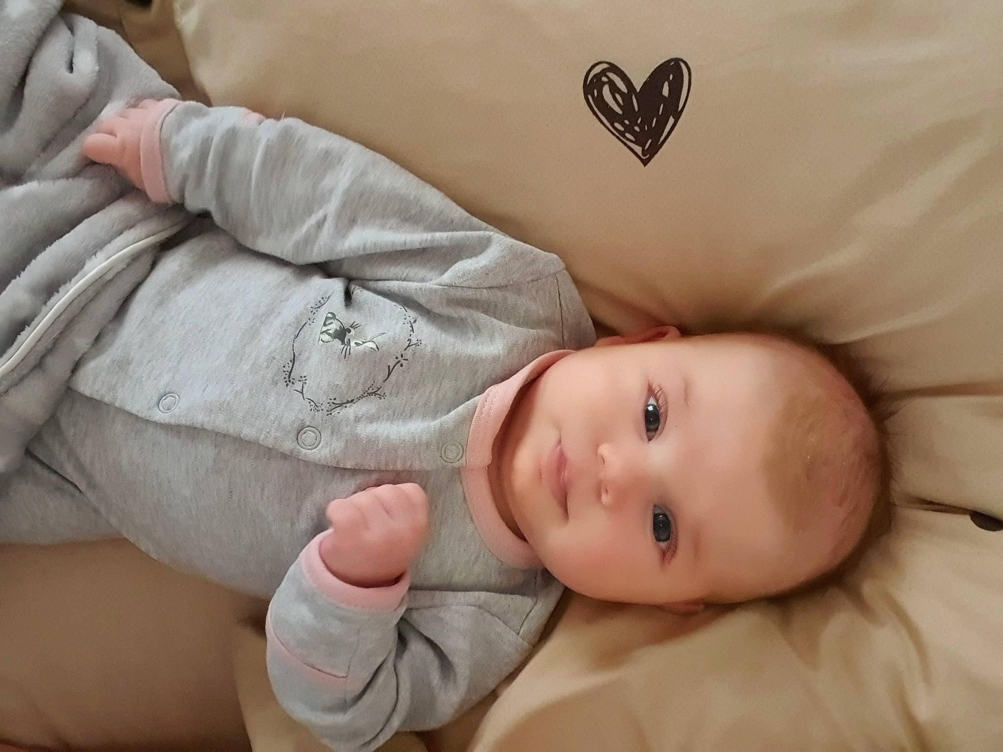 Maia participe au concours pour gagner de l'argent avec cette photo : baby, baby_sleeping, baby_toddler_clothing, bedtime, cheek, chest, child, comfort, finger, gesture, hand, human_body, linens, nail, pattern, person, skin, sleeve, thumb, toddler