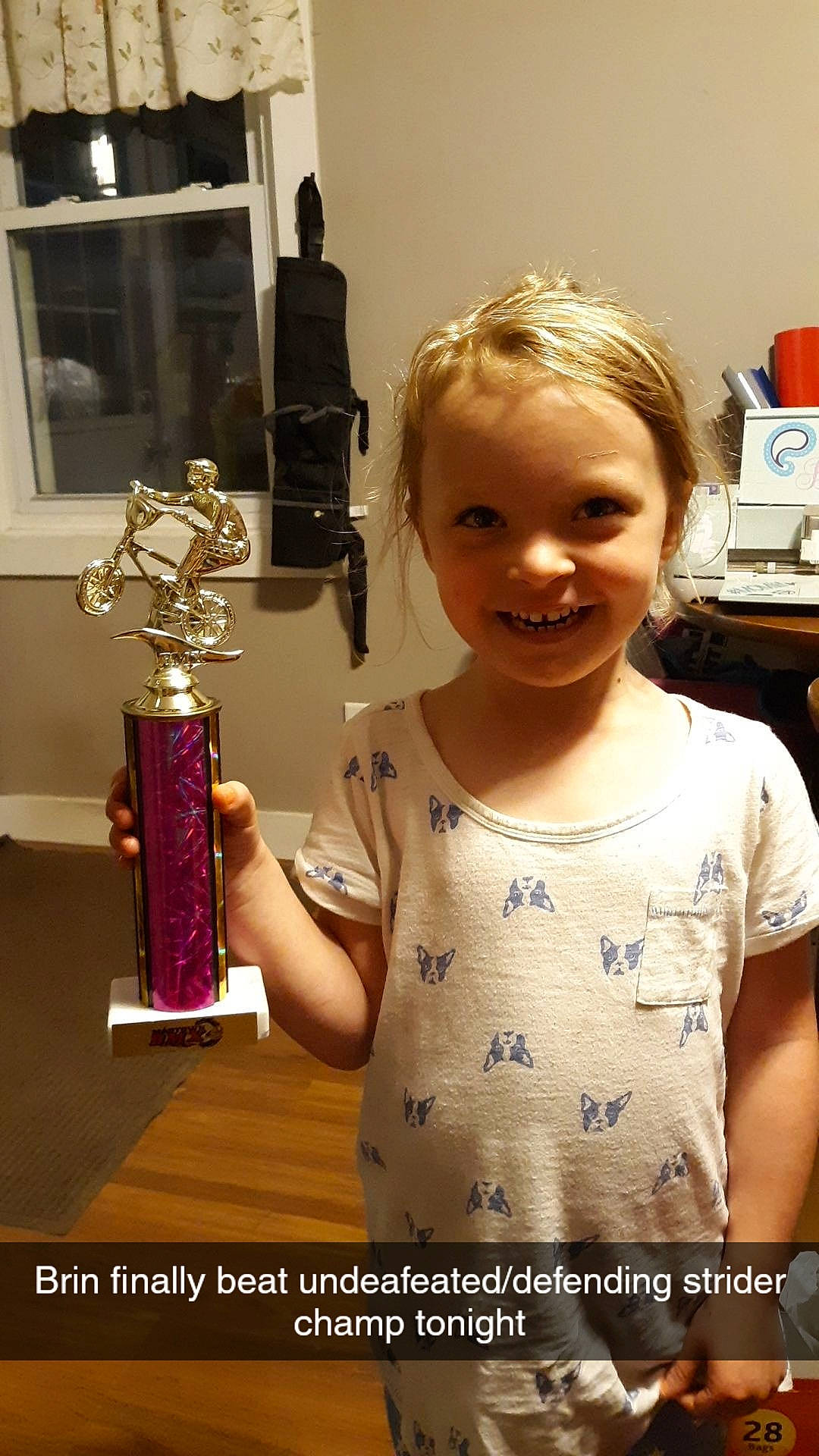 Brinleigh joined the competition — help win amazing prizes! arm, blond, child, joy, person, smile, toddler