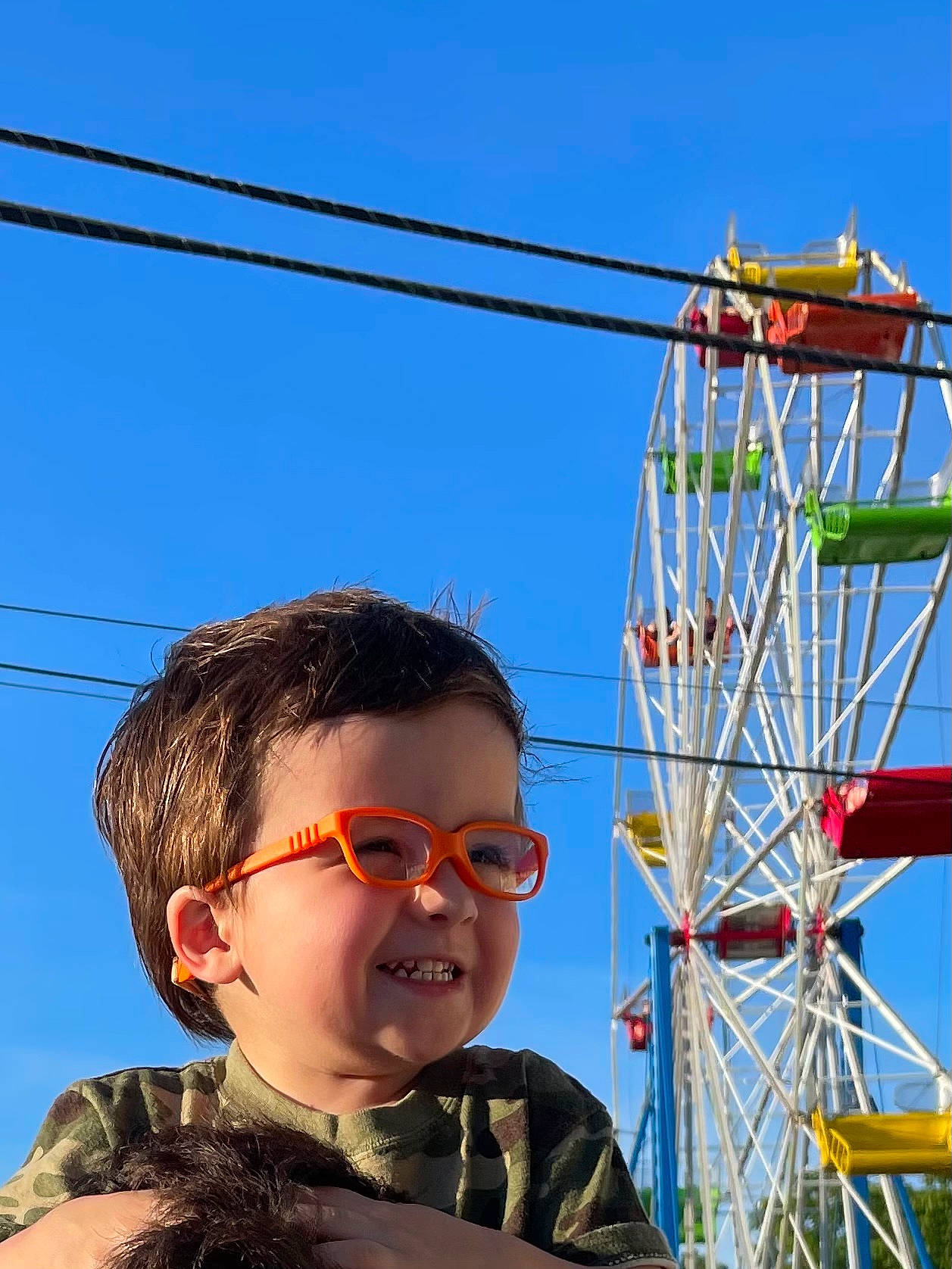 Amias joined the competition — help win amazing prizes! amusement_ride, electric_blue, electricity, eyewear, face, ferris_wheel, fun, goggles, happy, joy, leisure, person, pole, public_utility, recreation, sky, smile, toddler, travel, tree