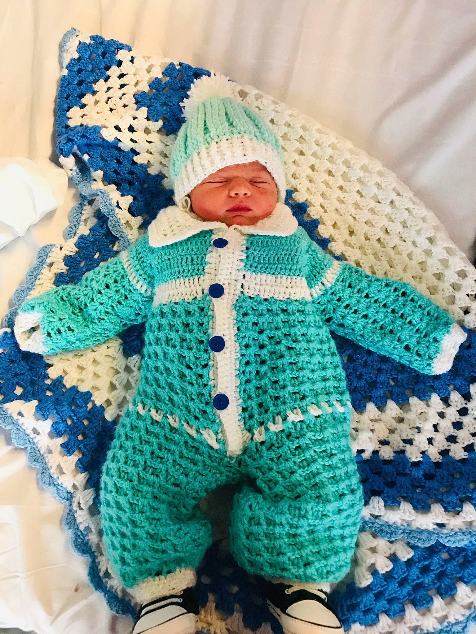 Amir joined the competition — help win amazing prizes! art, blue, child, craft, crochet, headwear, knitting, needlework, outerwear, pattern, person, sweater, textile, toy, turquoise, wool, woolen, woven_fabric