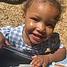 Janiyla joined the competition — help win amazing prizes! child, toddler, smiling, happy, outdoor, playground, slide, sunlight, blue_dress, curly_hair, cute, face, hands, skin, clothing, summer, daylight, joy, person, portrait
