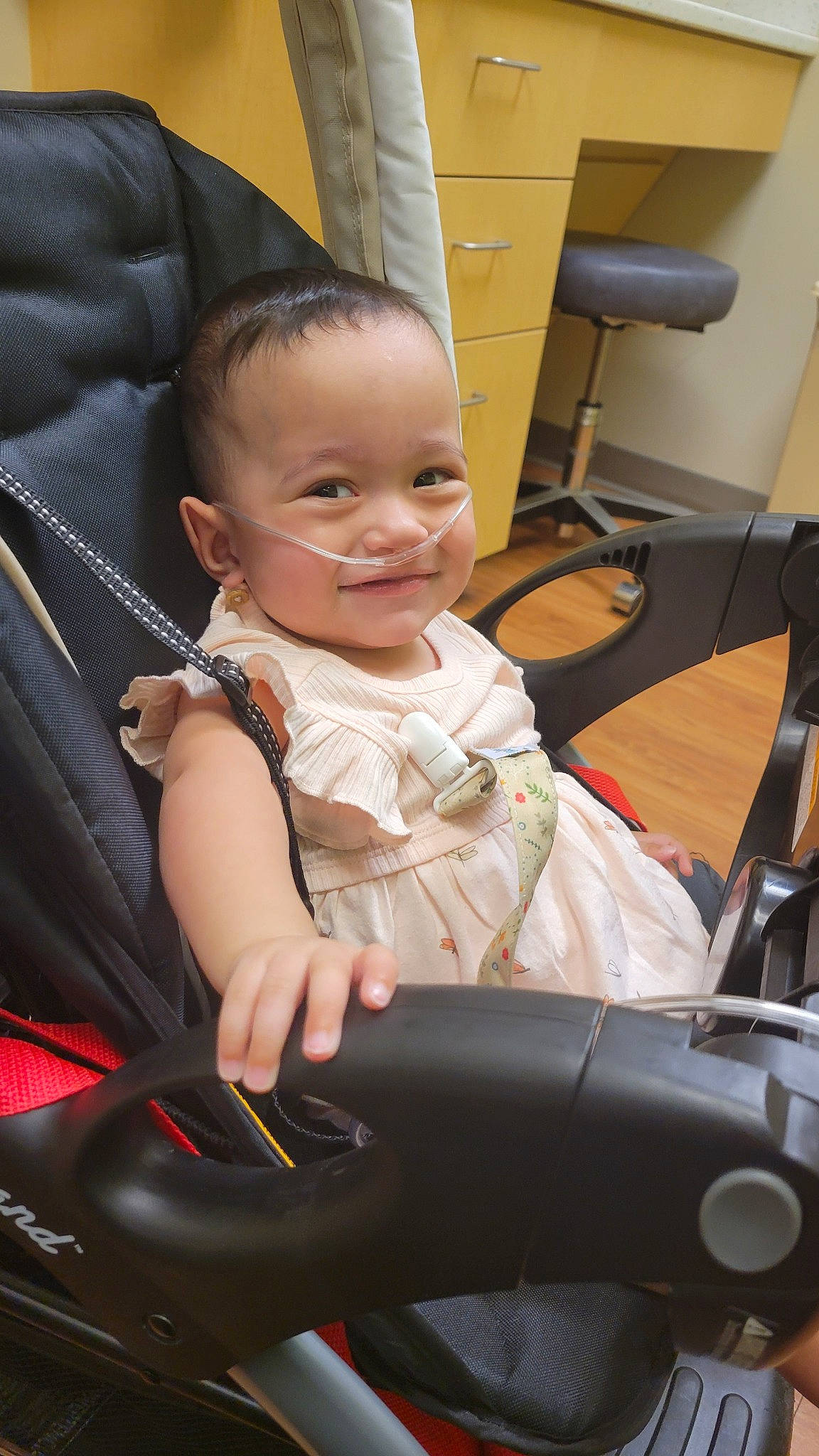 Maiya joined the competition — help win amazing prizes! auto_part, automotive_design, automotive_tire, baby, baby_carriage, baby_products, car_seat, chair, child, comfort, fun, hairstyle, lap, motor_vehicle, person, product, sitting, skin, smile, steering_wheel