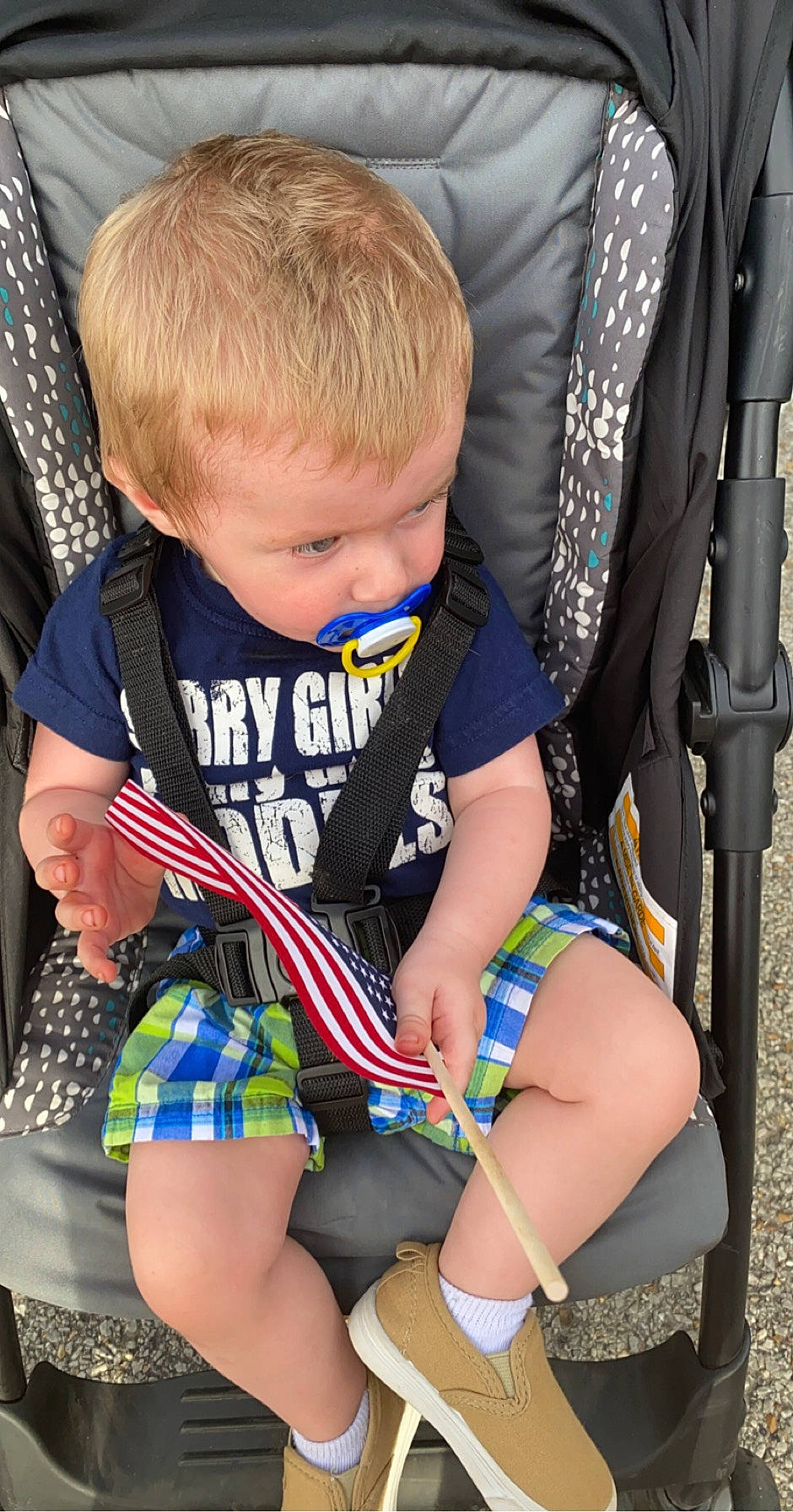 Bently joined the competition — help win amazing prizes! baby, baby_carriage, baby_products, child, design, leg, pattern, person, plaid, play, product, sitting, tartan, thigh, toddler