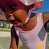 Jaior Milani is registered to the contest to win money with this photo: toddler, child, pink_hat, swimsuit, outdoor, sunlight, blue_sky, playful, happy, summer, cute, sunhat, young_child, expression, daylight, fun, colorful, portrait, skin, person