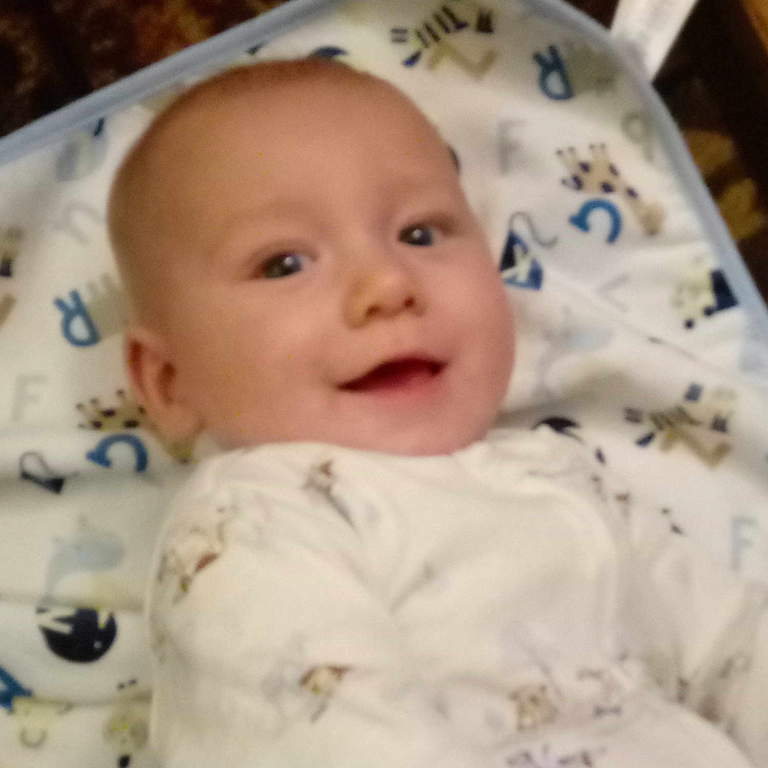 Mason joined the competition — help win amazing prizes! baby, bed, blanket, crib, cushion, face, furniture, head, homedecor, infantbed, nature, newborn, outdoors, person, photography, portrait, quilt, snow, snowman, winter