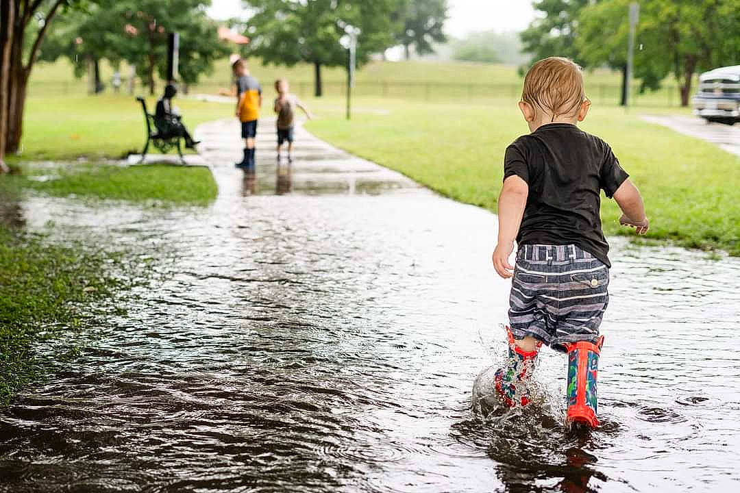 Koda is registered to the contest to win money with this photo: asphalt, bank, body_of_water, child, fun, grass, lake, landscape, leisure, people_in_nature, person, personal_protective_equipment, plant, recreation, reflection, tree, wakeboarding, water, water_resources, watercourse