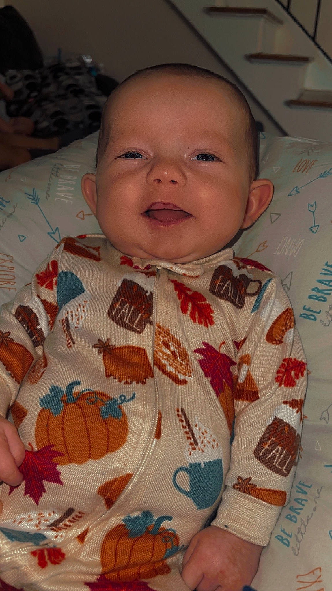 Kai is registered to the contest to win money with this photo: baby, baby_toddler_clothing, cheek, chin, eye, eyebrow, face, facial_expression, forehead, human_body, iris, lip, mouth, nose, person, product, skin, sleeve, smile, textile