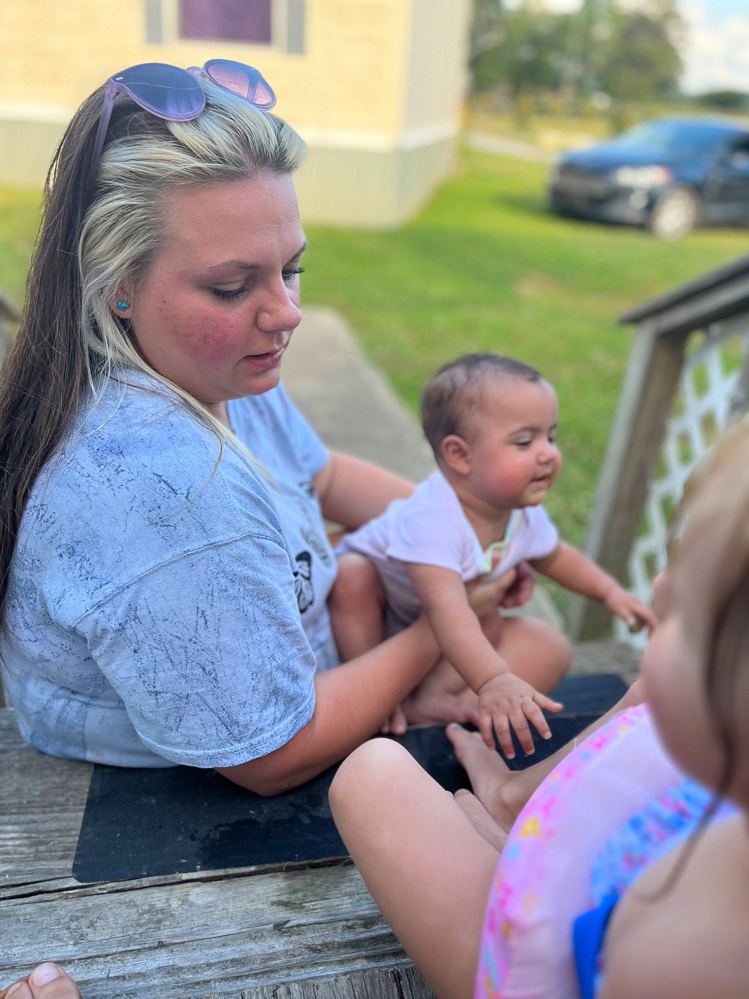 Karsyn joined the competition — help win amazing prizes! baby, child, event, eyewear, fun, garden, grass, happy, head, jewellery, leisure, person, plant, recreation, shorts, sitting, t_shirt, toddler, tourism, tree