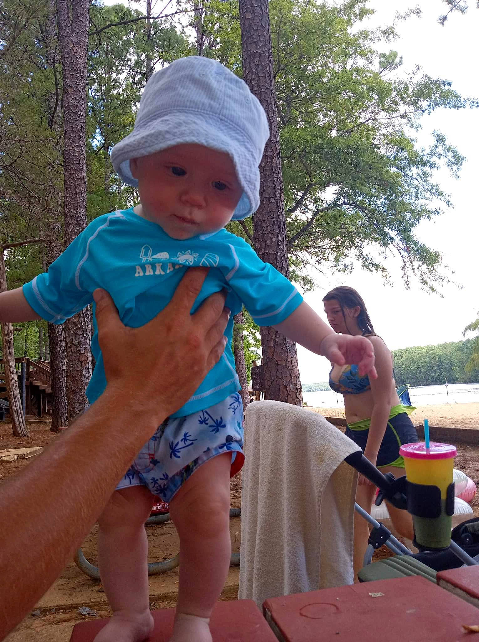 Braden is registered to the contest to win money with this photo: baby, baby_toddler_clothing, barefoot, baseball_cap, cap, child, electric_blue, event, fun, happy, hat, headwear, leisure, people_in_nature, person, recreation, shorts, summer, t_shirt, thigh