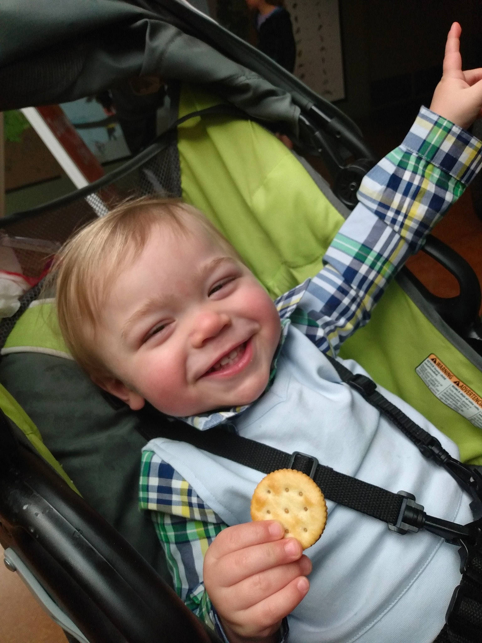 Kadyn is registered to the contest to win money with this photo: baby, child, cuisine, food, joy, person, toddler