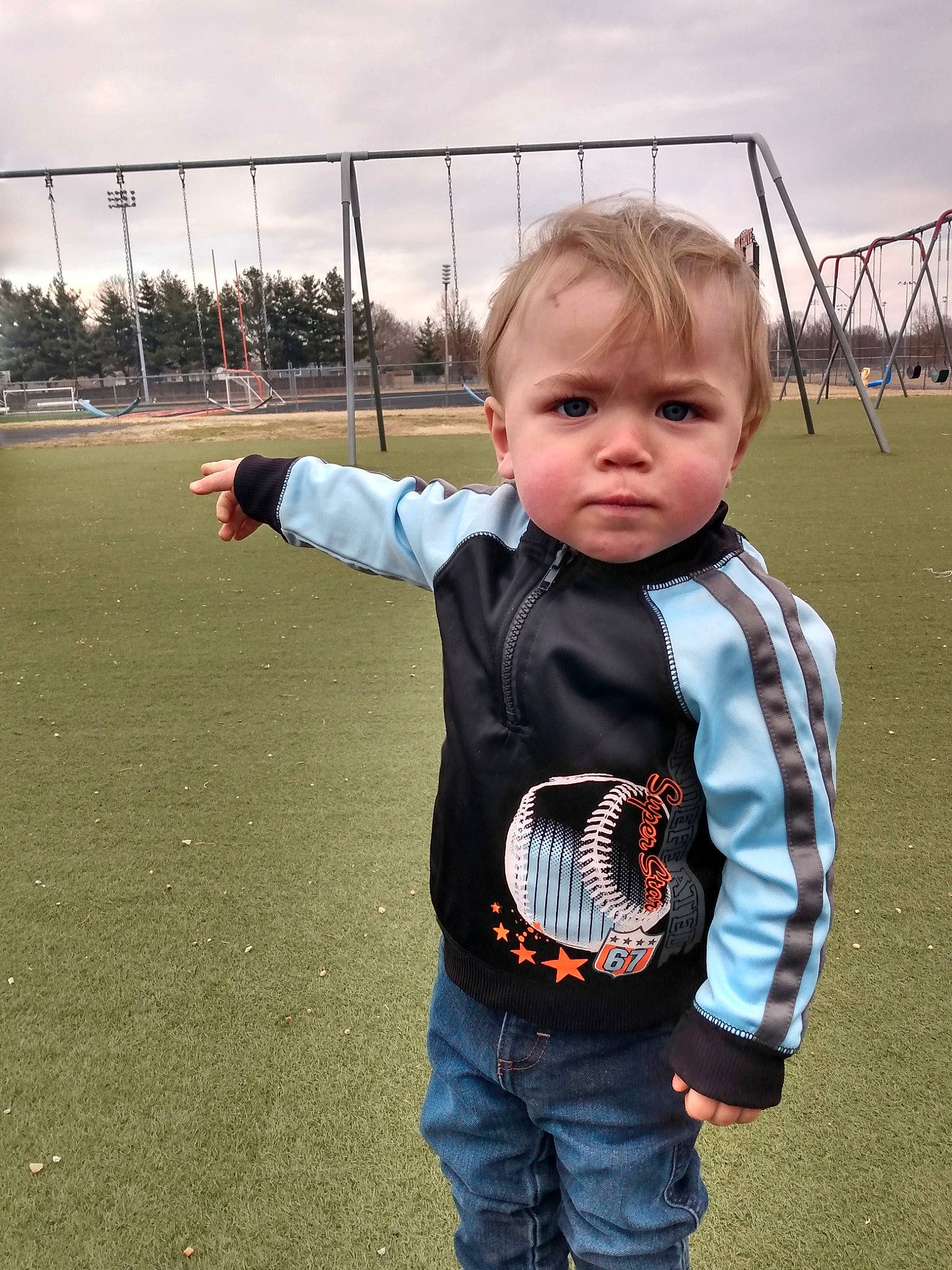 Kadyn joined the competition — help win amazing prizes! child, cool, jacket, outerwear, person, play, smile, t_shirt, toddler