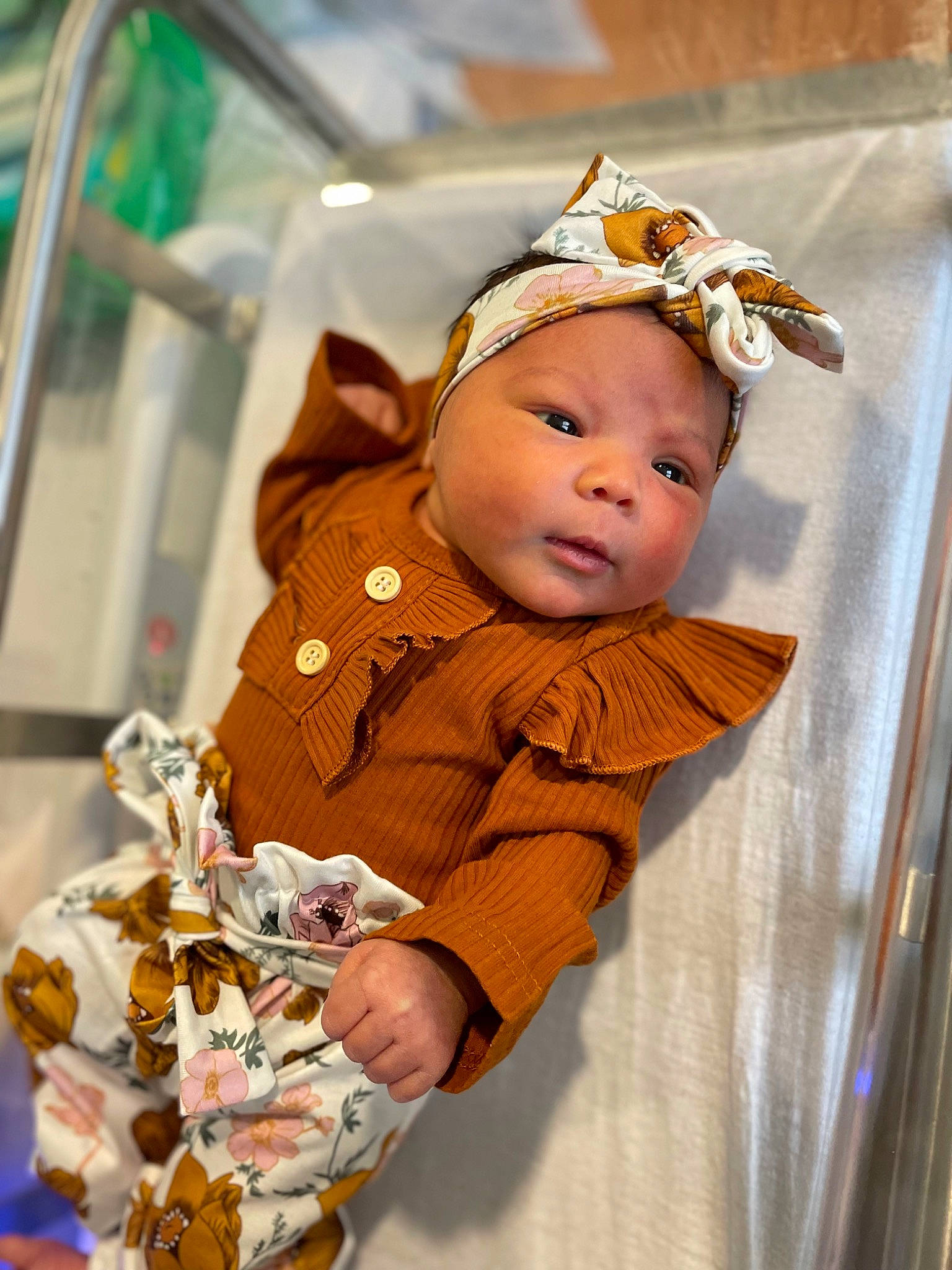 Angelina is registered to the contest to win money with this photo: baby, baby_products, baby_toddler_clothing, cheek, child, eye, facial_expression, fashion_accessory, fun, happy, hat, headband, headgear, jewellery, peach, person, room, skin, sleeve, toddler