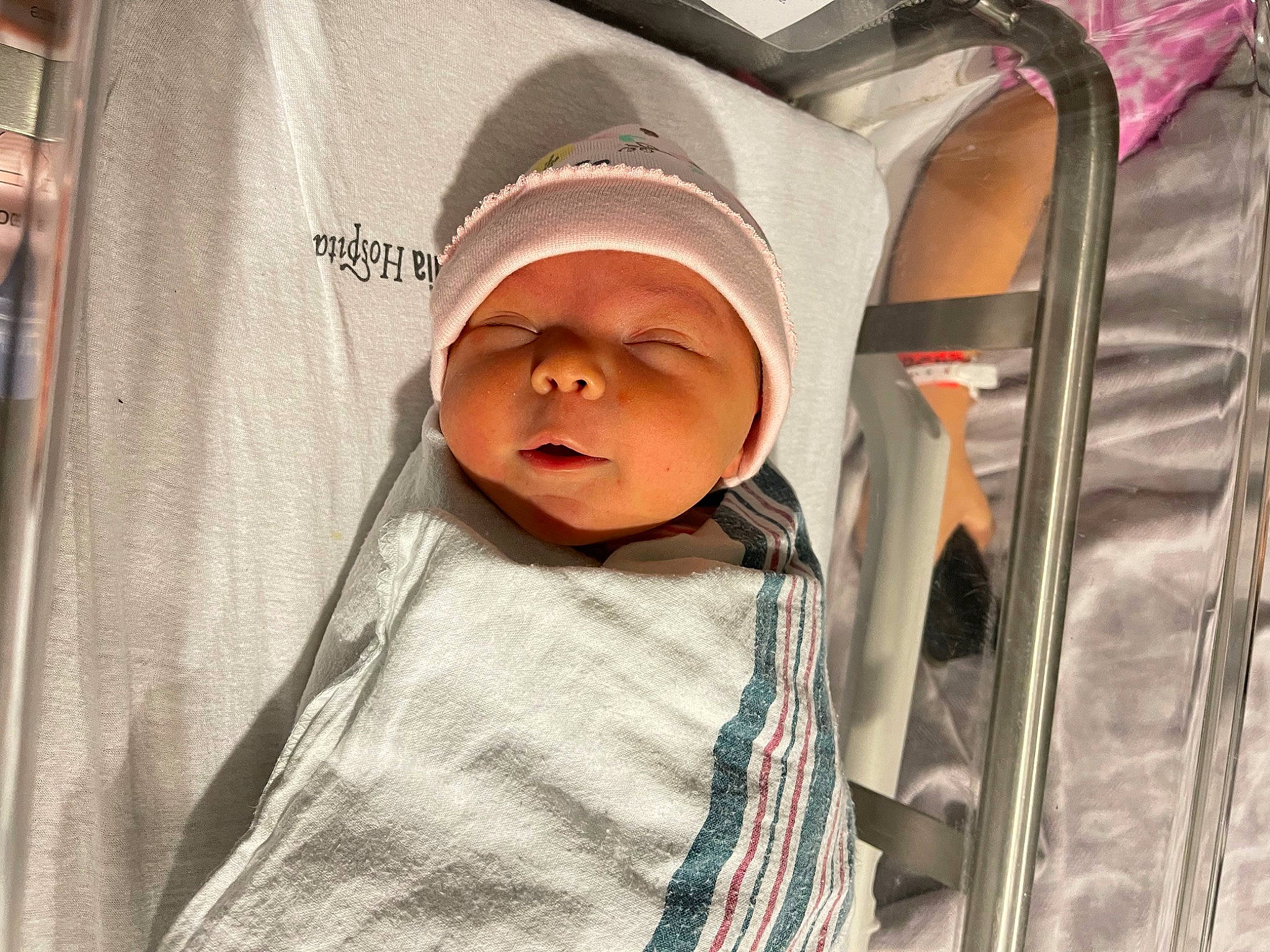 Angelina joined the competition — help win amazing prizes! baby, baby_products, baby_safety, baby_toddler_clothing, cap, cheek, child, comfort, fun, happy, hat, headgear, headwear, linens, person, room, skin, sleeve, smile, toddler