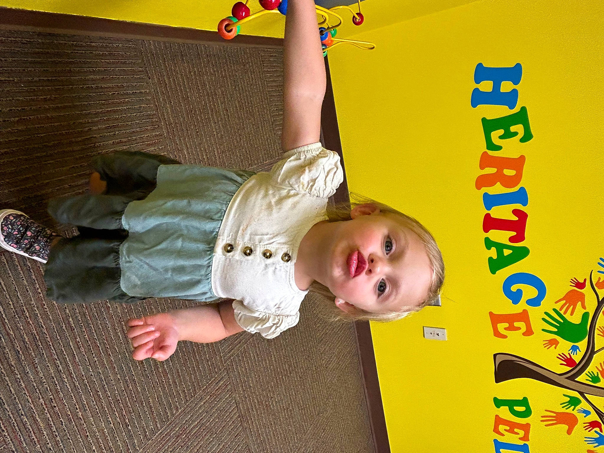 Brooklynn joined the competition — help win amazing prizes! baby, baby_toddler_clothing, balance, child, flooring, fun, happy, hardwood, leisure, person, play, room, toddler, visual_arts, wood