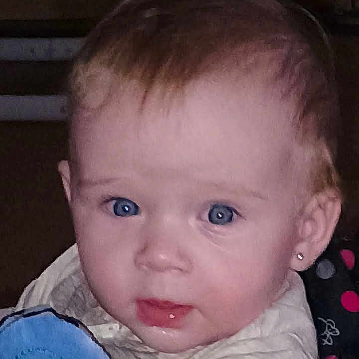 Leslie is registered to the contest to win money with this photo: accessories, baby, blonde, earring, face, frown, hair, hairdresser, head, jewelry, mohawkhairstyle, necklace, newborn, person, photography, piercing, portrait, sad, selfie, skin