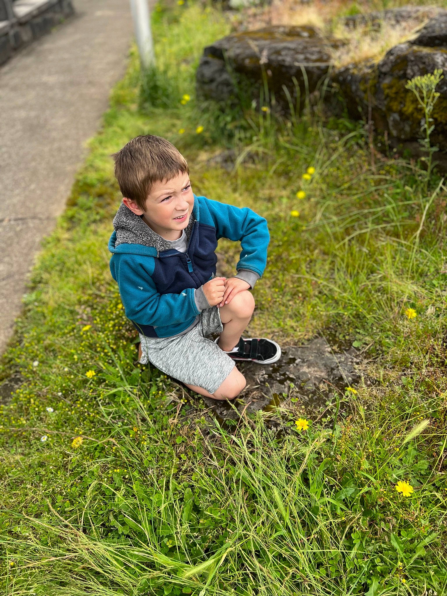 Tripp joined the competition — help win amazing prizes! botany, child, flower, fun, garden, grass, grass_family, grassland, groundcover, happy, landscape, lawn, leisure, meadow, people_in_nature, person, plant, prairie, recreation, soil