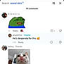 person, selfie, cat, meme, pepe, comments, screenshot, tiktok, video_thumbnail, avatar, emoji, mobile_ui, heart_icon, reply, search_bar, battery_icon, time_display, comment_thread, thumbnail, app_interface
