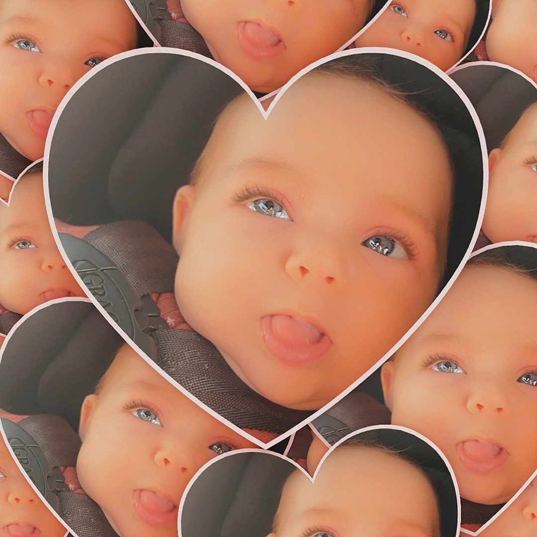 Avaline joined the competition — help win amazing prizes! accessories, art, baby, bodypart, bonnet, canvas, clothing, collage, face, finger, hand, hat, head, heart, mouth, newborn, person, photobooth, photography, portrait