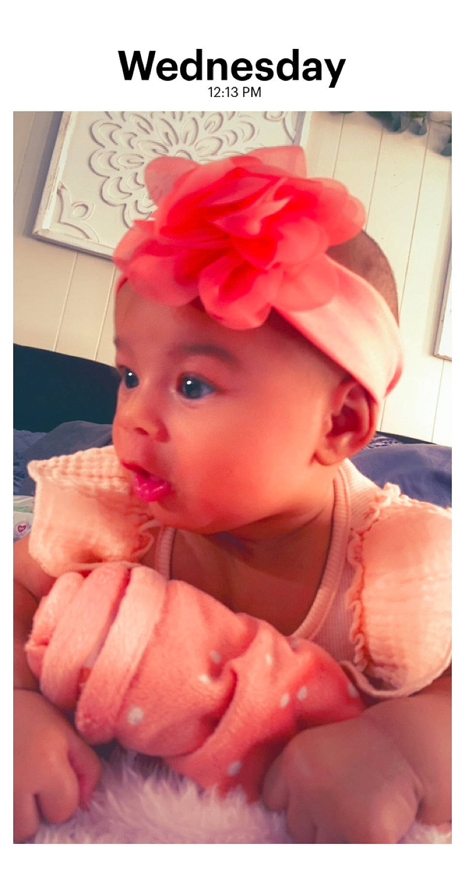 Sahara joined the competition — help win amazing prizes! baby, baby_toddler_clothing, cap, child, fashion_accessory, flesh, hair_accessory, hat, headband, headpiece, headwear, jewellery, lip, magenta, nail, orange, peach, person, petal, pink
