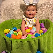 Raylee is registered to the contest to win money with this photo: baby_toys, child, easter, easter_egg, fun, infant, play, product, smile, toddler, toy