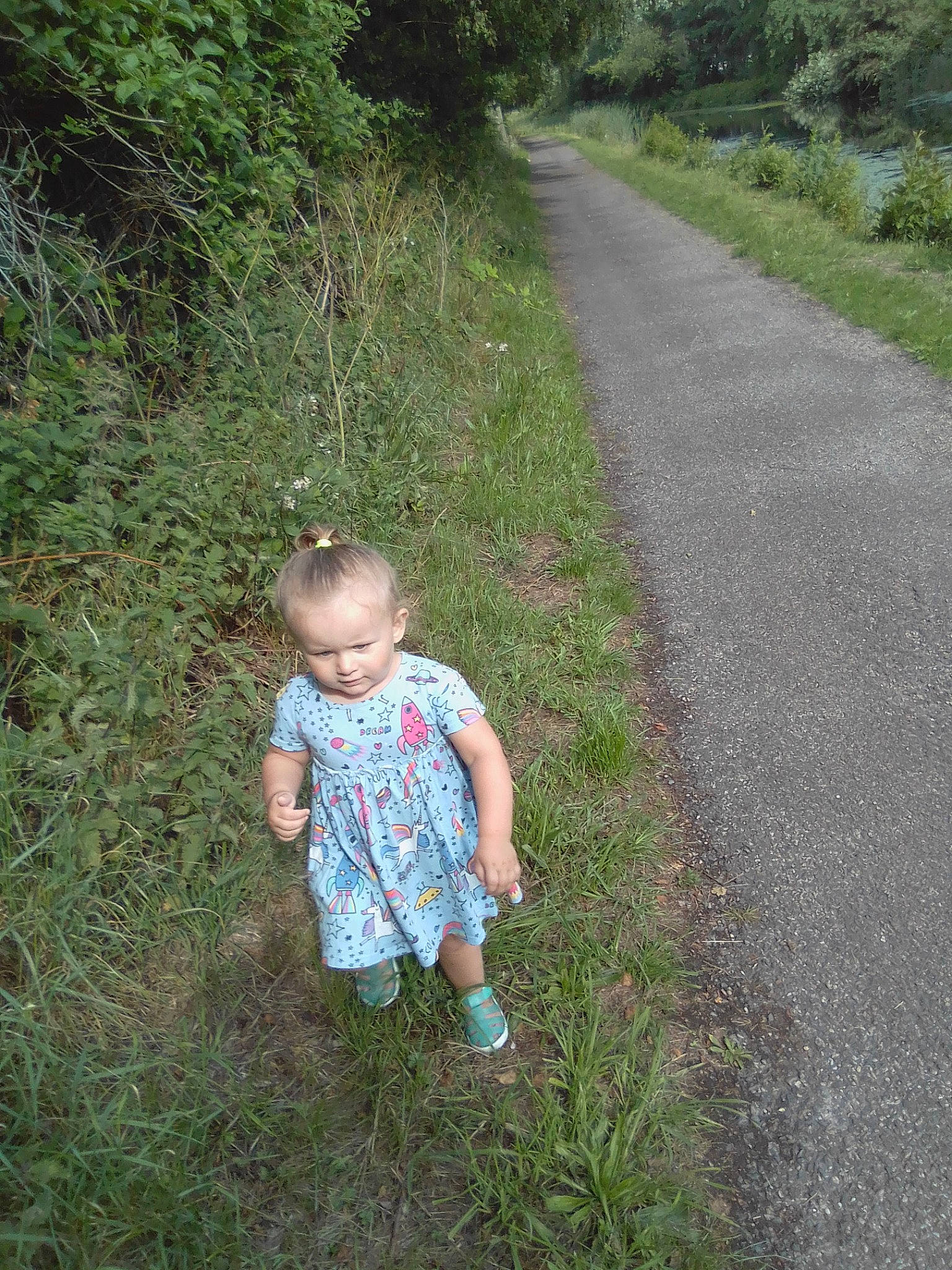 Esmee Rae is registered to the contest to win money with this photo: child, grass, grass_family, person, plant, road, thoroughfare, toddler, trail