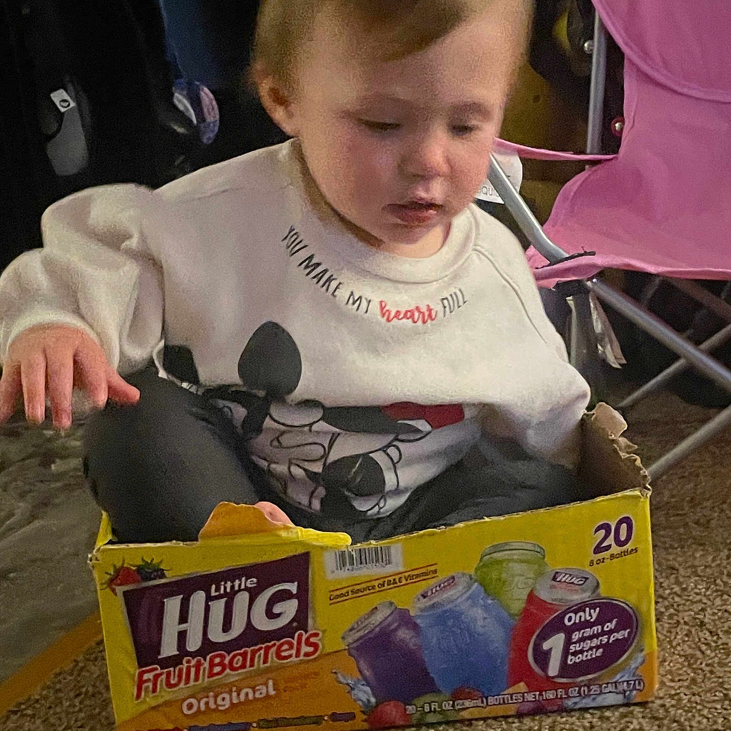 Kayleigh joined the competition — help win amazing prizes! baby, bodypart, box, candy, clothing, cushion, face, finger, food, hand, head, homedecor, openingpresent, person, photography, portrait, reading, sitting, sweets, t_shirt