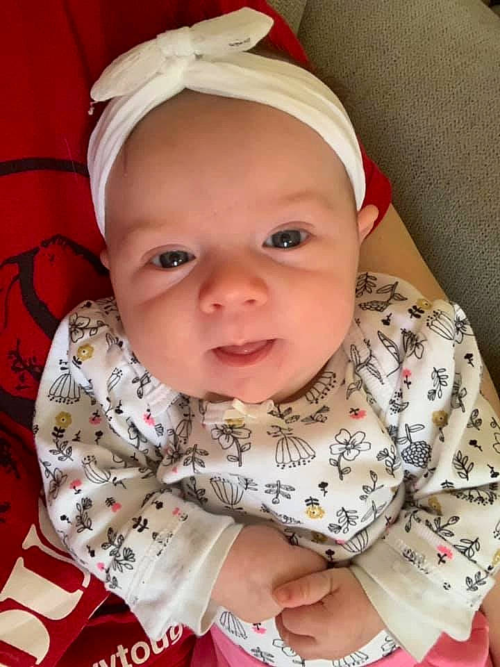Riverlyn joined the competition — help win amazing prizes! baby, baby_products, cheek, child, face, hair_accessory, head, headband, headgear, headwear, lip, mouth, nose, person, skin, smile, toddler