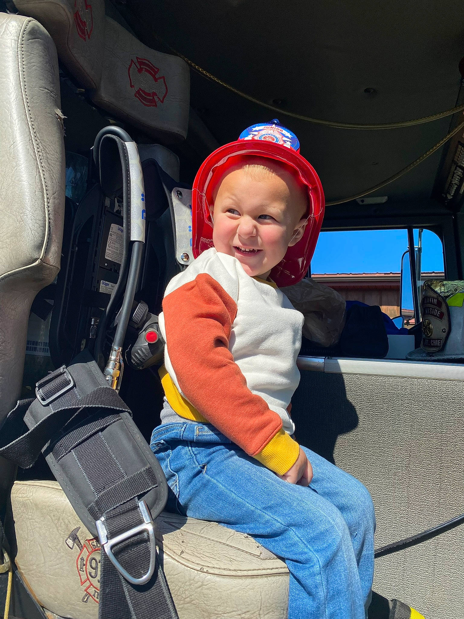 Ryker joined the competition — help win amazing prizes! auto_part, automotive_design, automotive_exterior, baby, car_seat, car_seat_cover, child, comfort, family_car, fun, head_restraint, headwear, joy, luxury_vehicle, mode_of_transport, motor_vehicle, person, personal_protective_equipment, sitting, smile