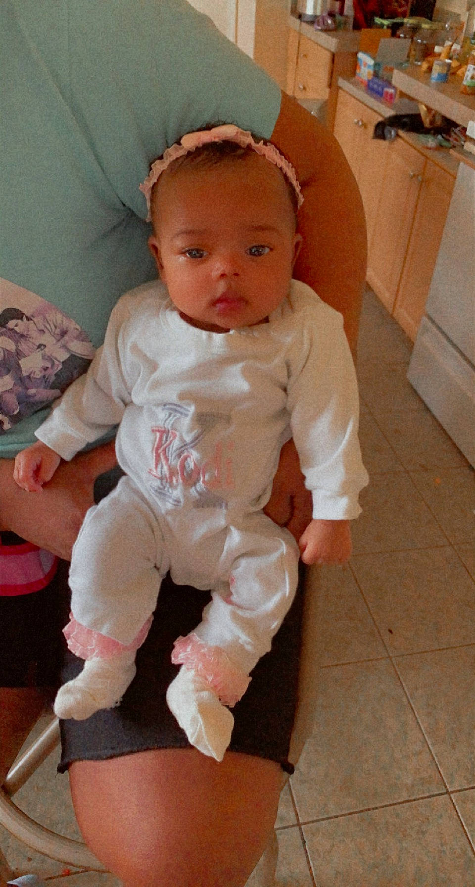 Kodi joined the competition — help win amazing prizes! baby, baby_toddler_clothing, cheek, chin, comfort, eye, face, facial_expression, flooring, hairstyle, head, knee, lip, mouth, neck, nose, person, pink, skin, sleeve