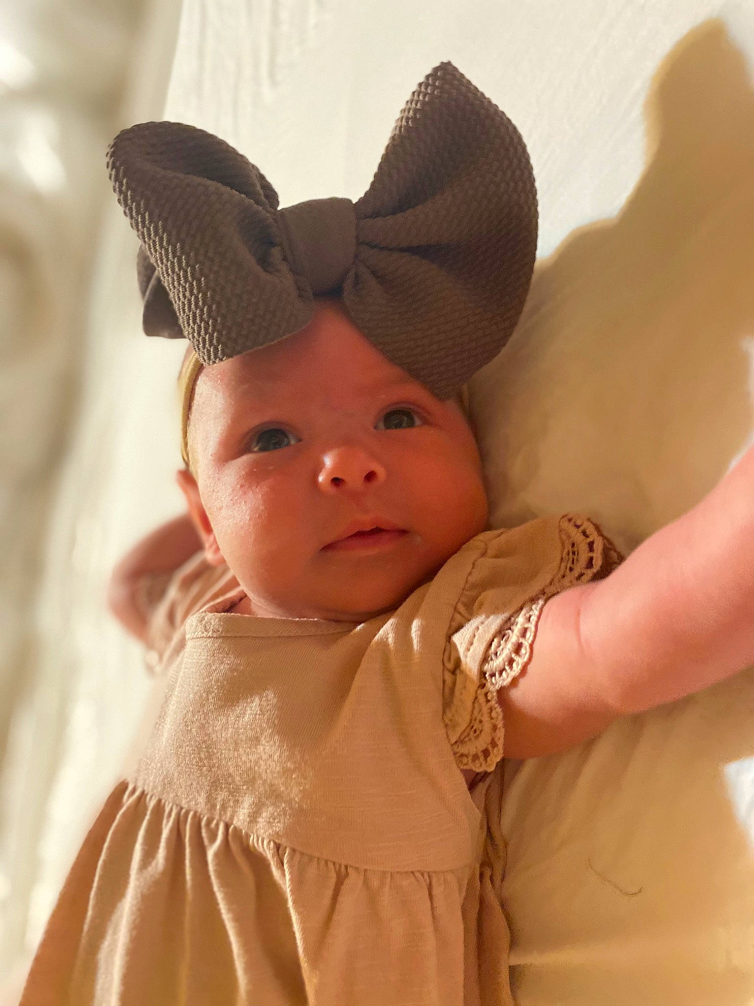 Luna joined the competition — help win amazing prizes! baby, baby_toddler_clothing, cap, cheek, child, costume_hat, ear, eyelash, fashion_accessory, finger, fun, gesture, hair_accessory, happy, headgear, headpiece, lip, person, skin, sleeve