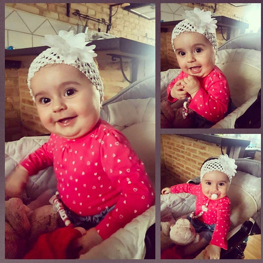 Klea a rejoint le concours — aidez-le/la à gagner de superbes lots ! baby, cheek, child, clothing, eye, face, facial_expression, fashion_accessory, hair_accessory, happy, head, headgear, headwear, joy, lip, people, person, photography, photomontage, pink