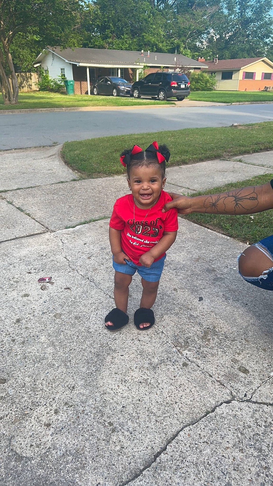 Dior joined the competition — help win amazing prizes! asphalt, baseball_cap, child, city, concrete, driveway, fun, grass, hat, landscape, leisure, person, plant, recreation, road_surface, shorts, sidewalk, soil, t_shirt, toddler